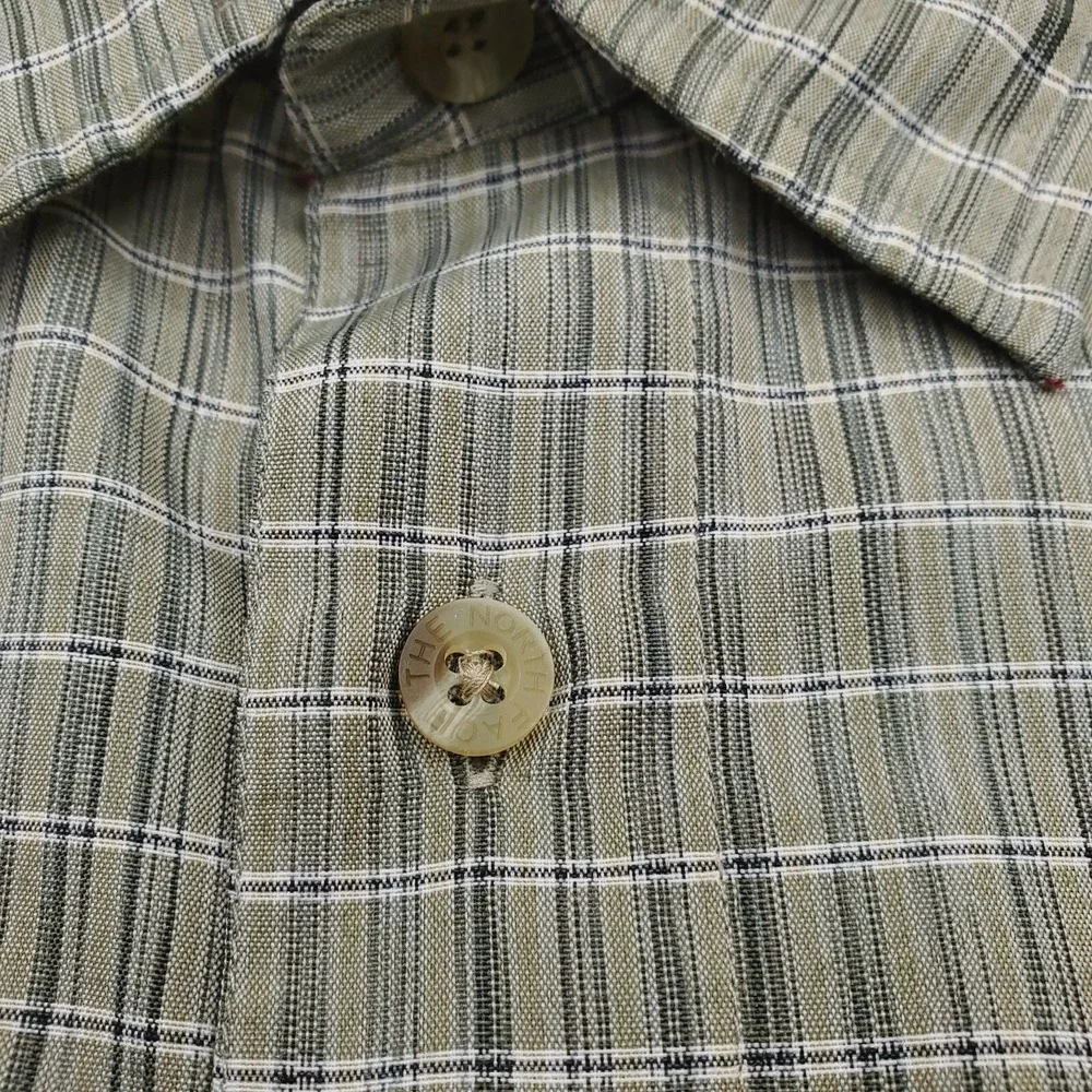 North Face Shirt Mens‎ Large Gray Striped Button Up Outdoor Casual Streetwear